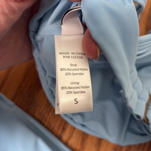 Andie Bikini Set Santorini Top High Rise Bottom Sky Blue size small NWT - Picture 7 of 10